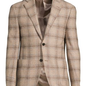 Kavaj patch pocket silk cashmere tweed beige Kavaj patch pocket silk cashmere tweed beige