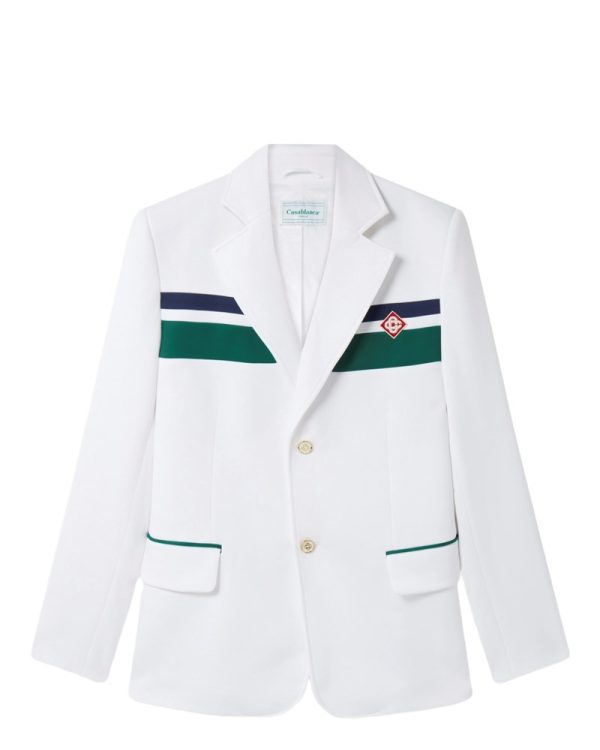 Kavaj sports tailoring white green navy