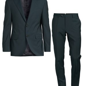 Kostym academy one pleat tropical wool 120s mörkgrön