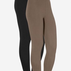 Leggings i bomull 2-pack