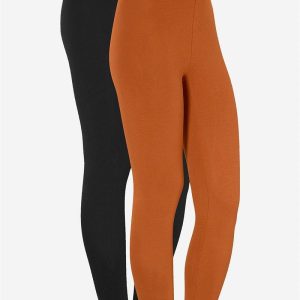 Leggings i bomull 2-pack