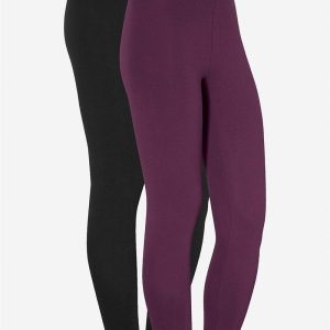Leggings i bomull 2-pack