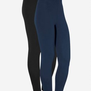 Leggings i bomull 2-pack
