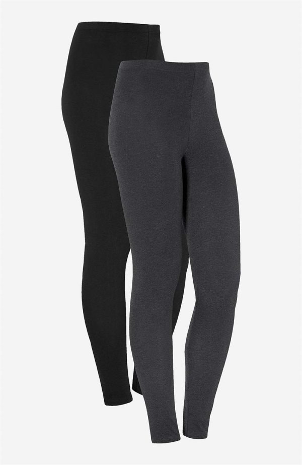 Leggings i bomull 2-pack