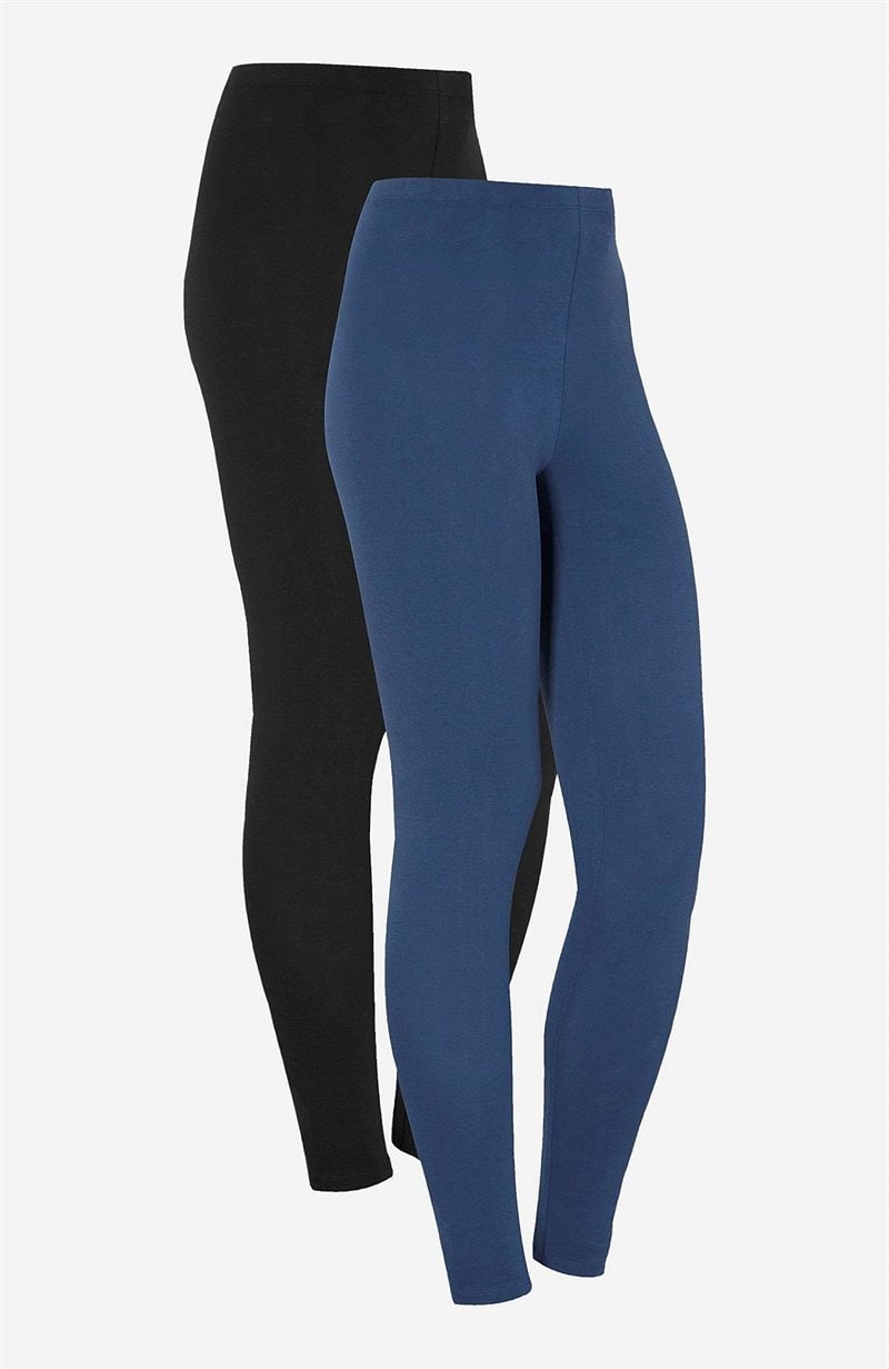Leggings i bomull 2-pack