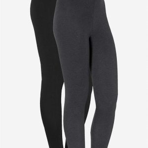 Leggings i bomull 2-pack