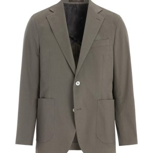 Regular fit bomullskavaj army green Regular fit bomullskavaj army green