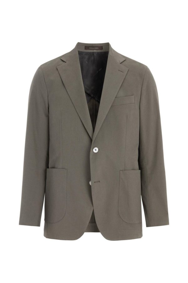 Regular fit bomullskavaj army green